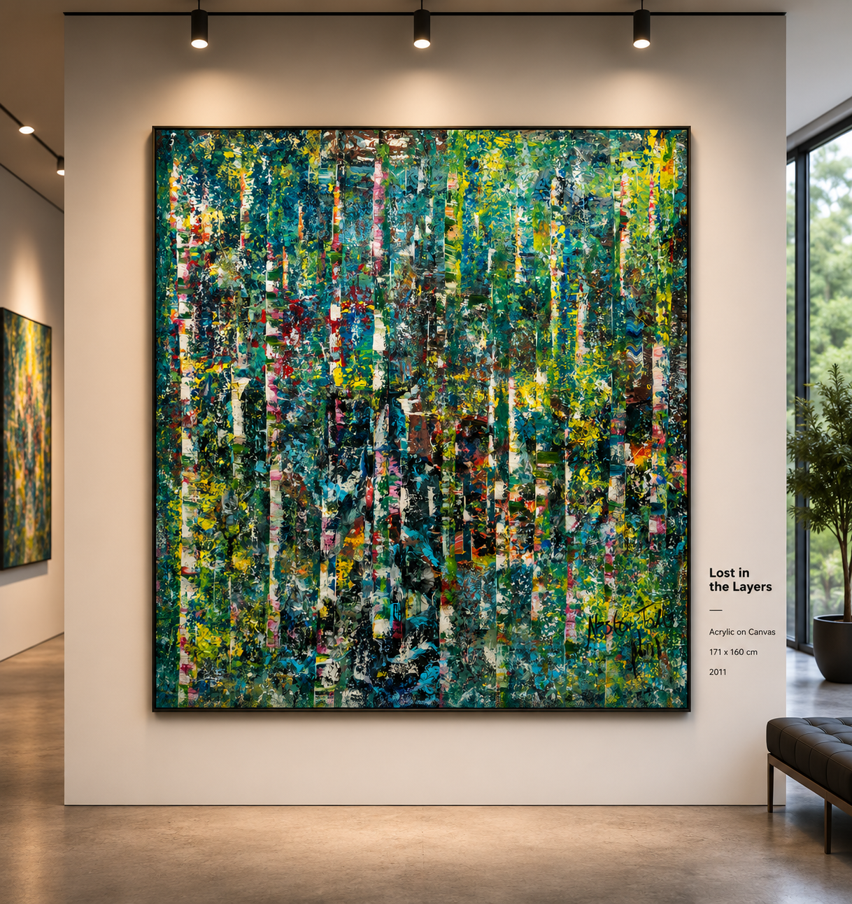 Lost in the Layers — Acrylic on Canvas by Nestor Ndzi Talla